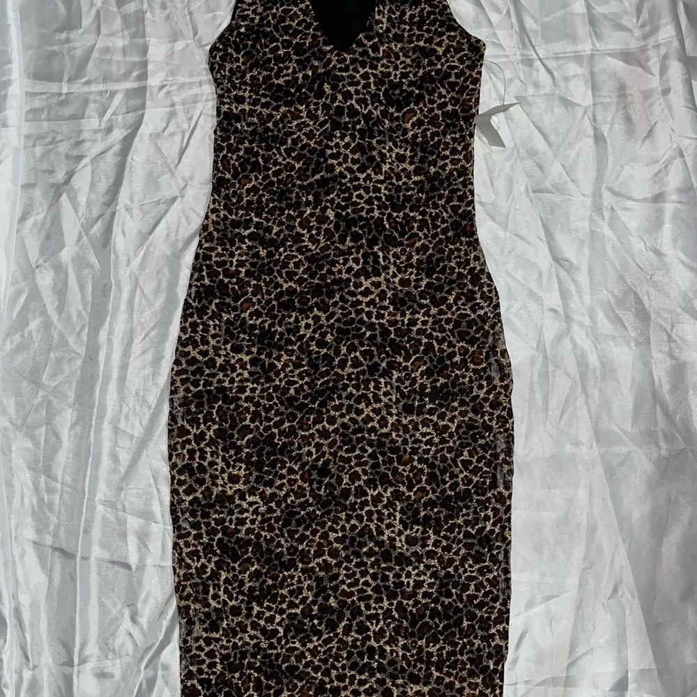Leopard Print Sleeveless Dress - Picture 2 of 2